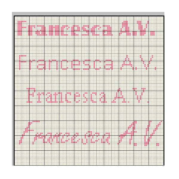 Schema punto croce Francesca A V