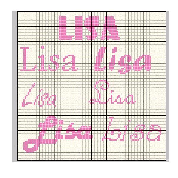 Schema punto croce Lisa