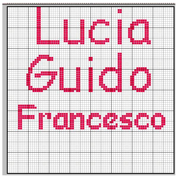 Schema punto croce Lucia Guido Francesco3
