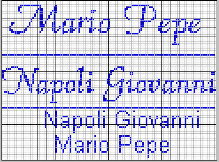 Schema punto croce Mario Giovanni