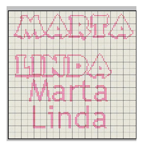 Schema punto croce Marta Linda2