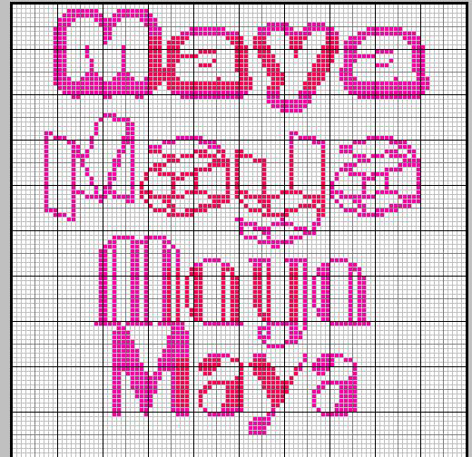 Schema punto croce Maya1