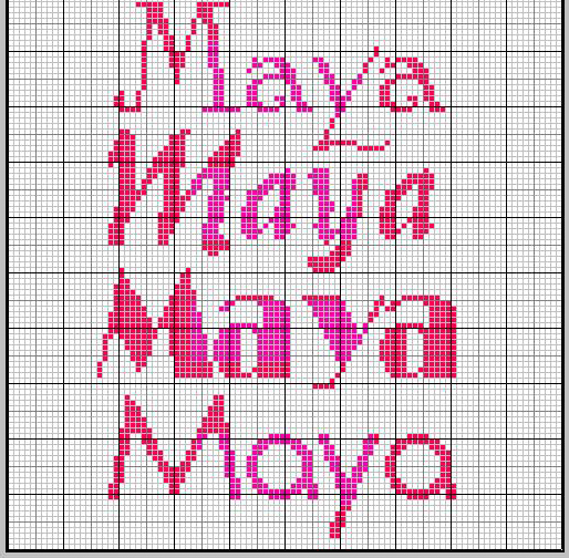 Schema punto croce Maya2