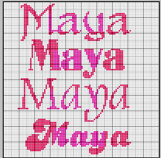 Schema punto croce Maya3
