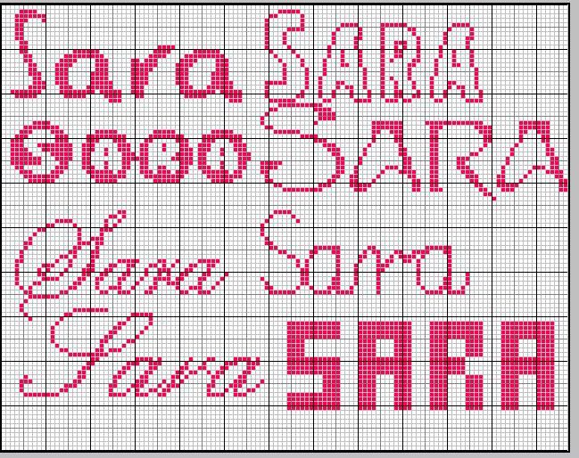 Schema punto croce Sara Fiocco1