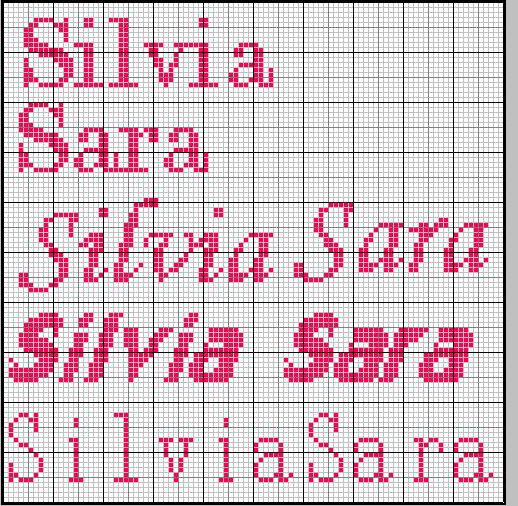 Schema punto croce Silvia Sara1