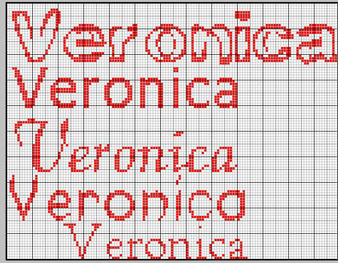 Schema punto croce Veronica1
