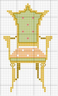 Schema punto croce Sedia6