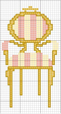 Schema punto croce Sedia Poltroncina