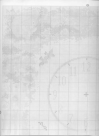 Schema punto croce Beatrix Potter Clock 1