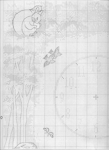 Schema punto croce Beatrix Potter Clock 5