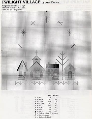 Schema punto croce Orologi Country 7h