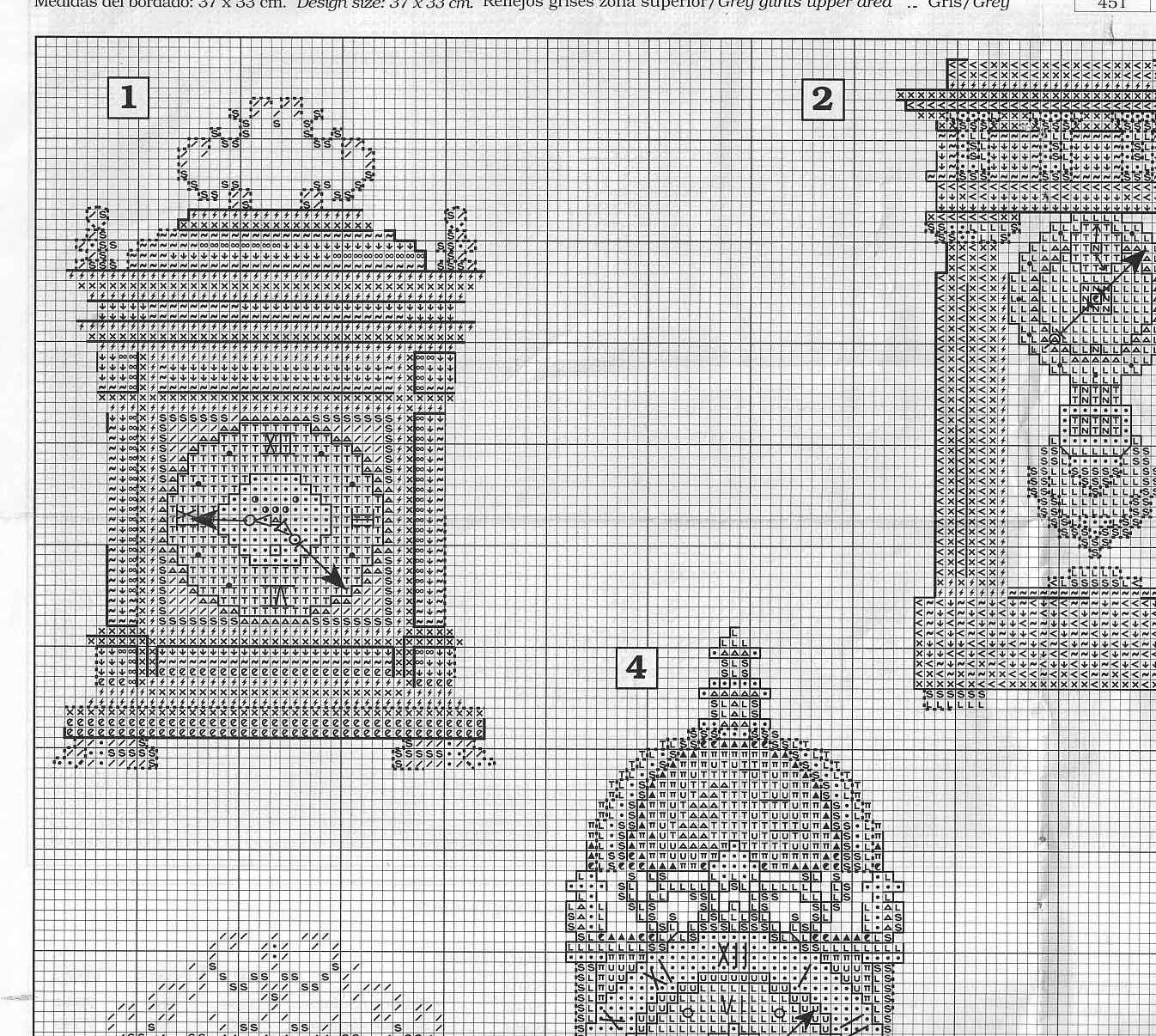 Schema punto croce Orologi Da Parete 2