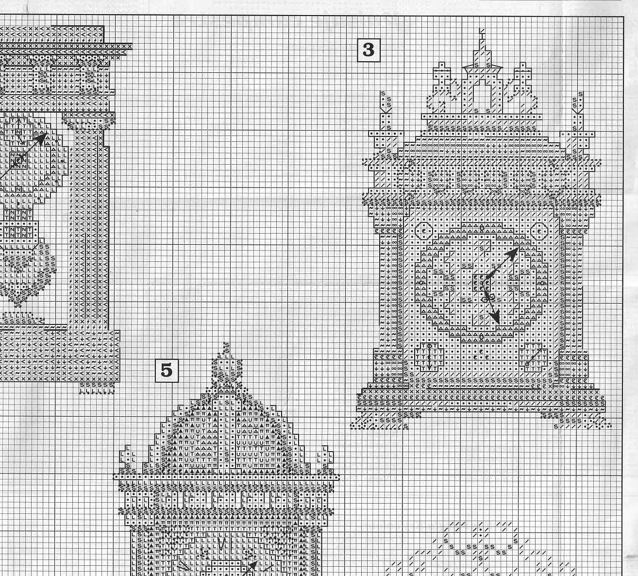 Schema punto croce Orologi Da Parete 4