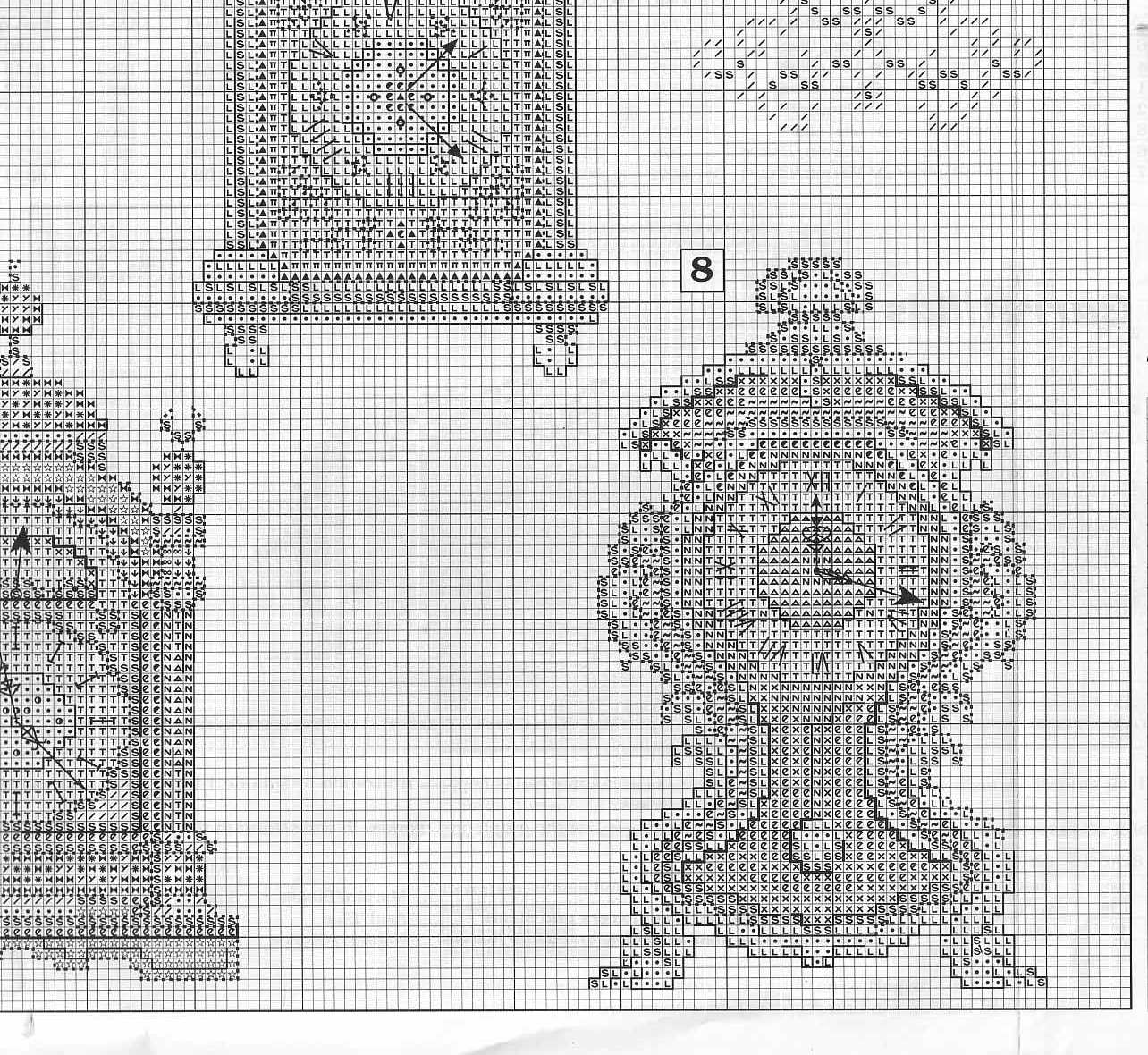 Schema punto croce Orologi Da Parete 5
