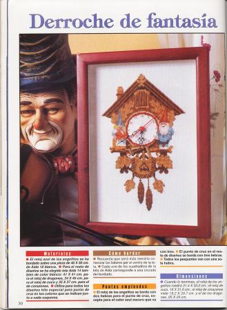 Schema punto croce Orologi Gnomi 1a