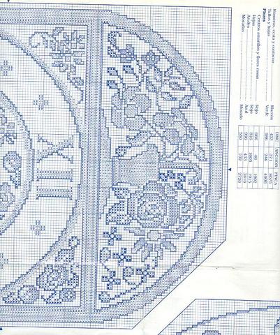 Schema punto croce Orologio Campestre 1c