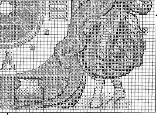 Schema punto croce Orologio Classico 3b