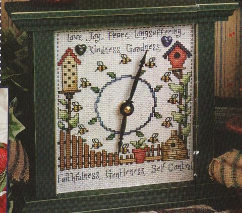 Schema punto croce Orologio Country 1a