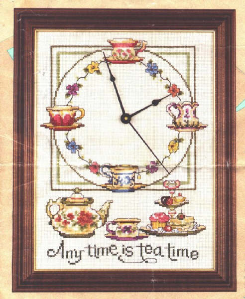 Schema punto croce Orologio Cucina 2a