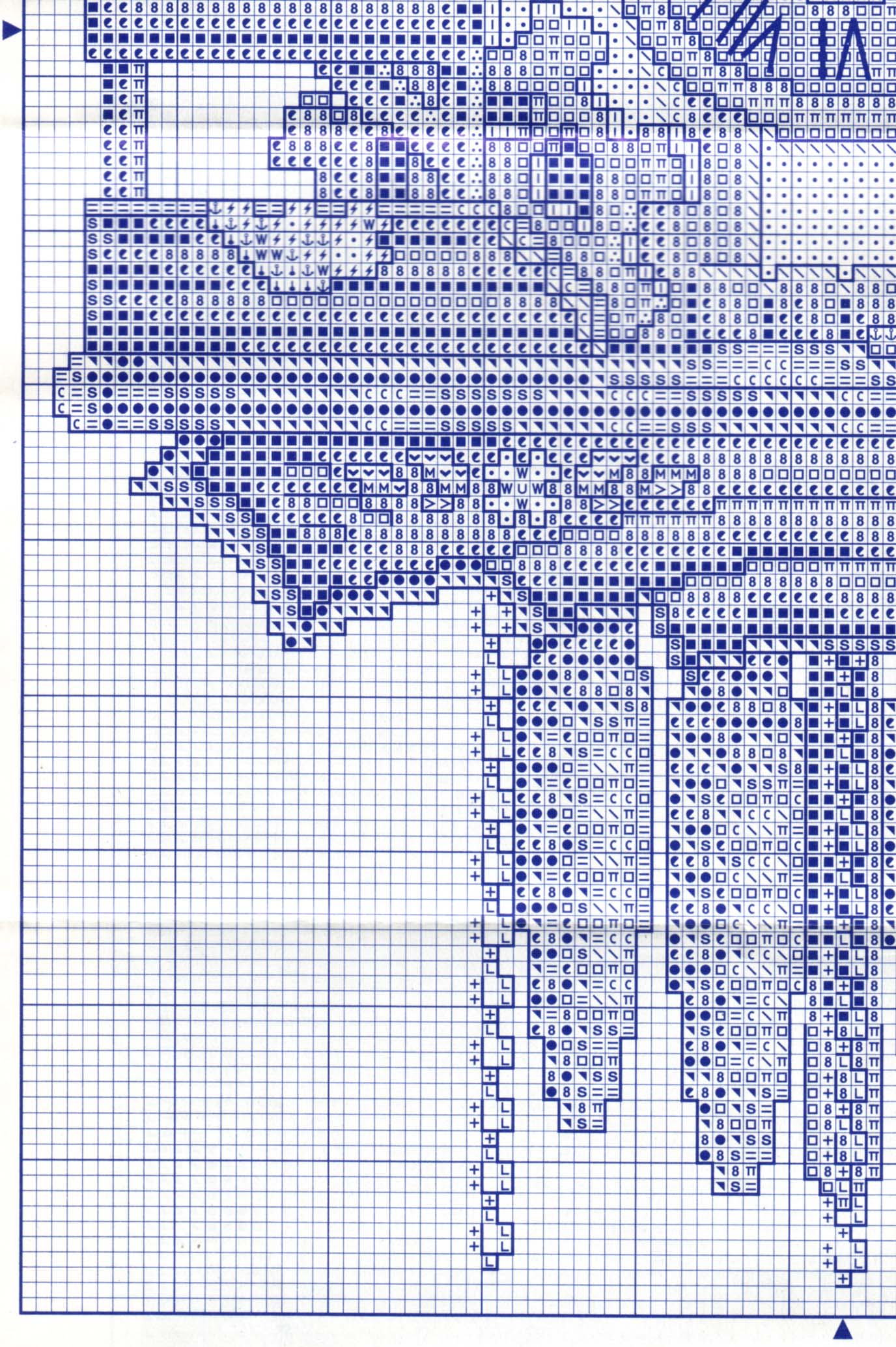 Schema punto croce Orologio Cucu 1d