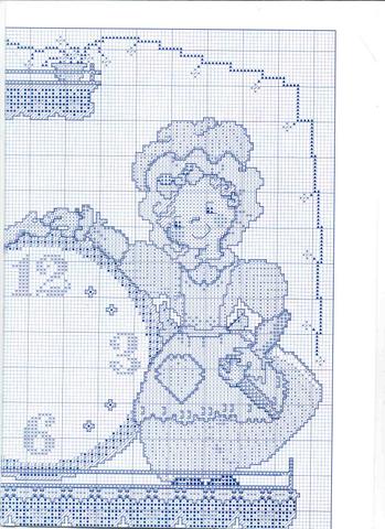 Schema punto croce Orologio Cuochi 1b