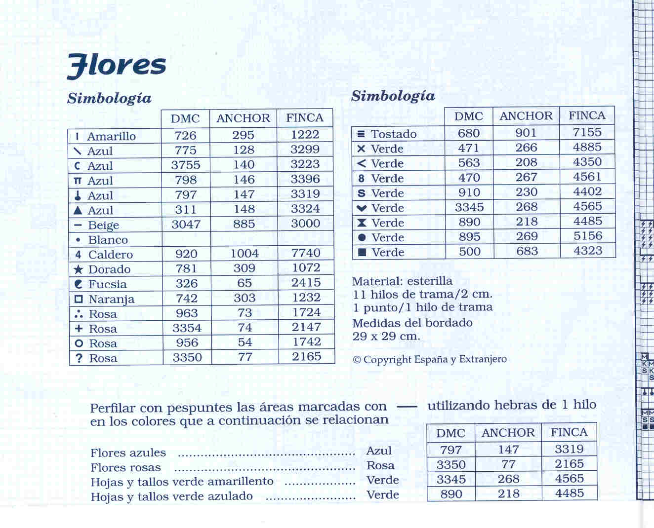 Schema punto croce Orologio Floreale 1d