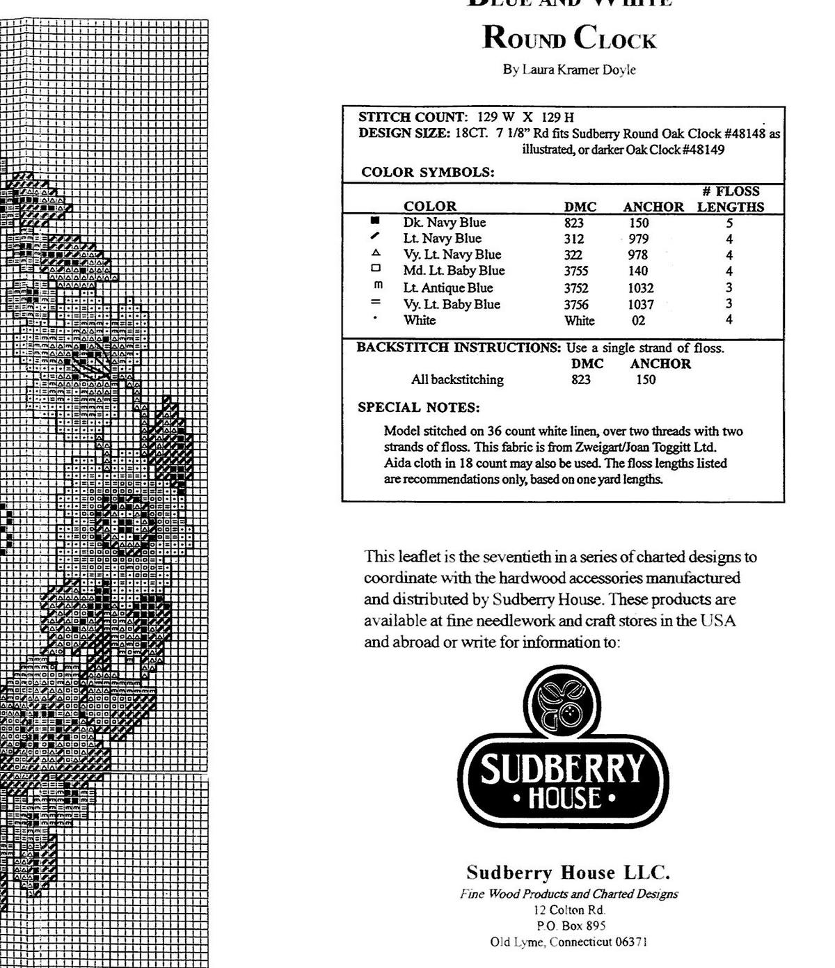 Schema punto croce Orologio Floreale 4c