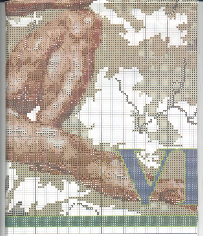 Schema punto croce Orologio La Creazione G