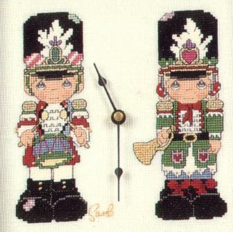 Schema punto croce Orologio Soldatini 1a