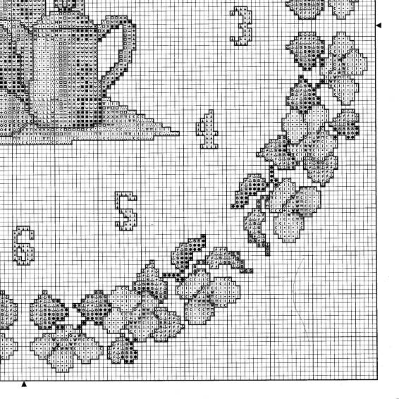 Schema punto croce Orologio Te2