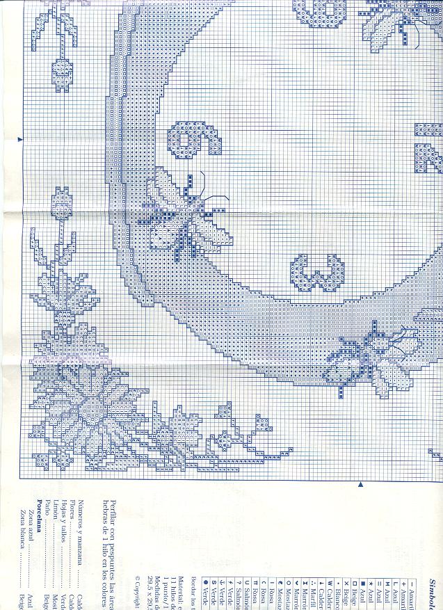 Schema punto croce Orologio Vado Miele 1d