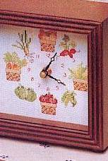 Schema punto croce Orologio Verduras2