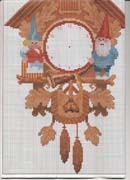 Schema punto croce Orologi Gnomi 1c