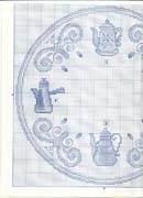 Schema punto croce Orologio Caffettiere 2b