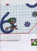 Schema punto croce Orologio Cartoon 1f