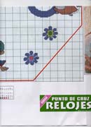 Schema punto croce Orologio Cartoon 1g