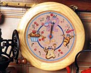 Schema punto croce Orologio Cibo 1a