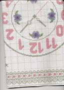 Schema punto croce Orologio Cigni 1e