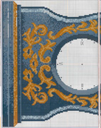 Schema punto croce Orologio Classico 2b