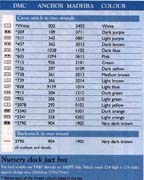 Schema punto croce Orologio Conigli 1d