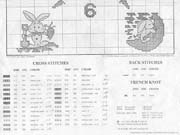 Schema punto croce Orologio Coniglio Sole1c