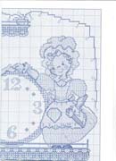 Schema punto croce Orologio Cuochi 1b