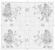 Schema punto croce Orologio Fatine 1b