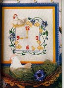 Schema punto croce Orologio Gallina 1a