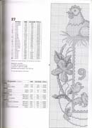 Schema punto croce Orologio Gallina 1b