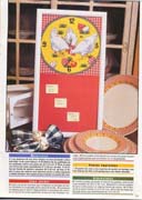 Schema punto croce Orologio Galline 1a