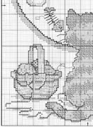 Schema punto croce Orologio Gatto Curiosone 1d