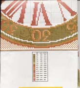 Schema punto croce Orologio Numeri Romani 1d