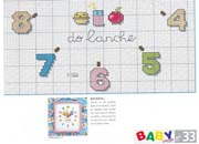 Schema punto croce Orologio Picnic 3